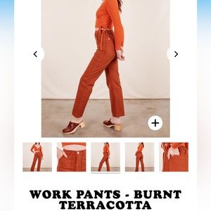 Big Bud Press Work Pants in Burnt Terracotta XXS